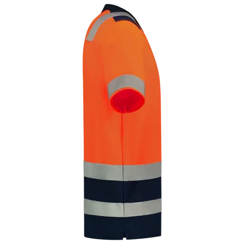 High Vis Bicolor Polo shirt Fluor Orange-Ink-4