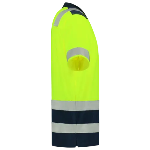 High Vis Bicolor Polo shirt Fluor Yellow-Ink-4