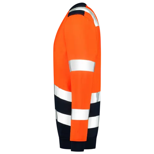 High Vis Bicolor Sweater Fluor Orange-Ink-3