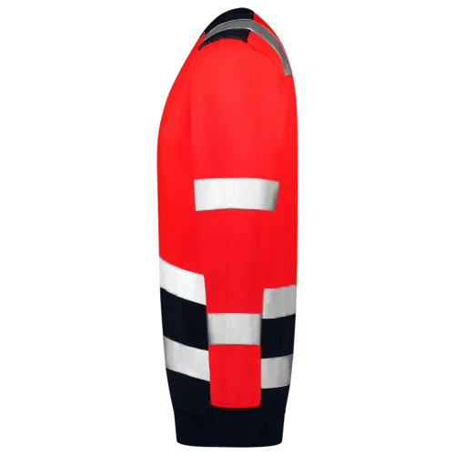 High Vis Bicolor Sweater Fluor Red-Ink-3