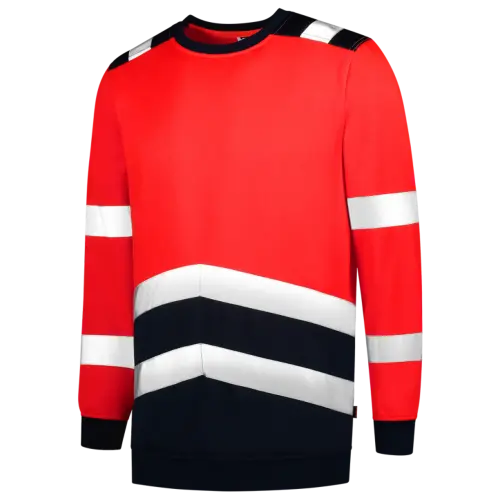 High Vis Bicolor Sweater Fluor Red-Ink