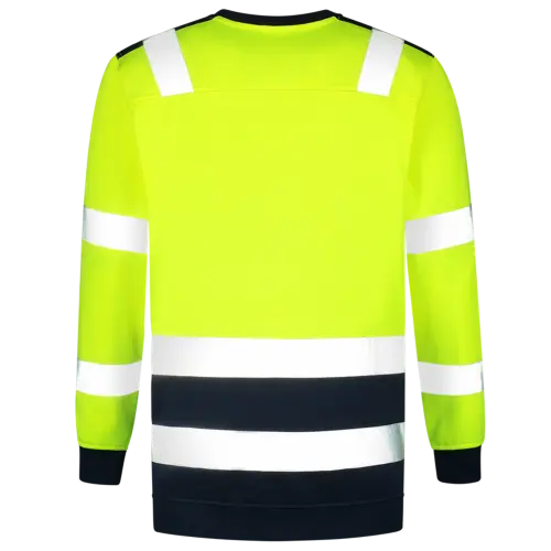 High Vis Bicolor Sweater Fluor Yellow-Ink-2
