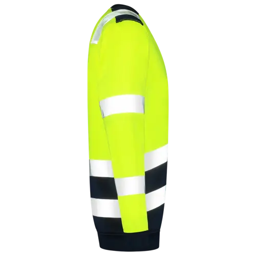 High Vis Bicolor Sweater Fluor Yellow-Ink-4