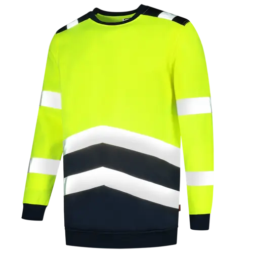 High Vis Bicolor Sweater Fluor Yellow-Ink