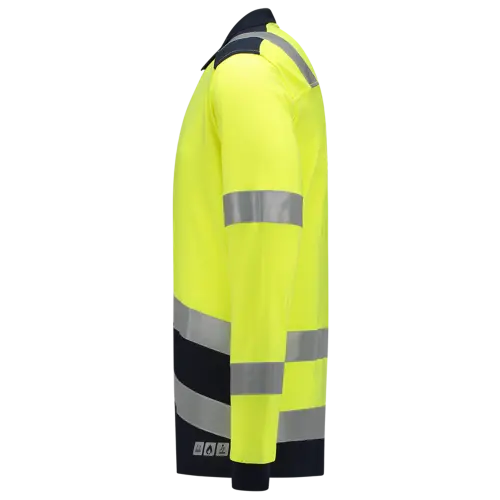 Multi-Standard Bicolor Polo Shirt Fluor Yellow-Ink-2