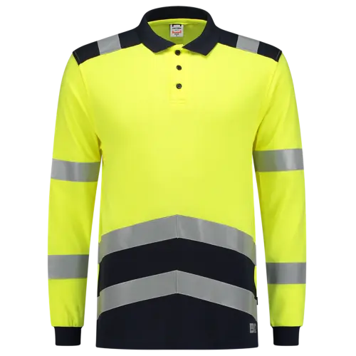 Multi-Standard Bicolor Polo Shirt Fluor Yellow-Ink
