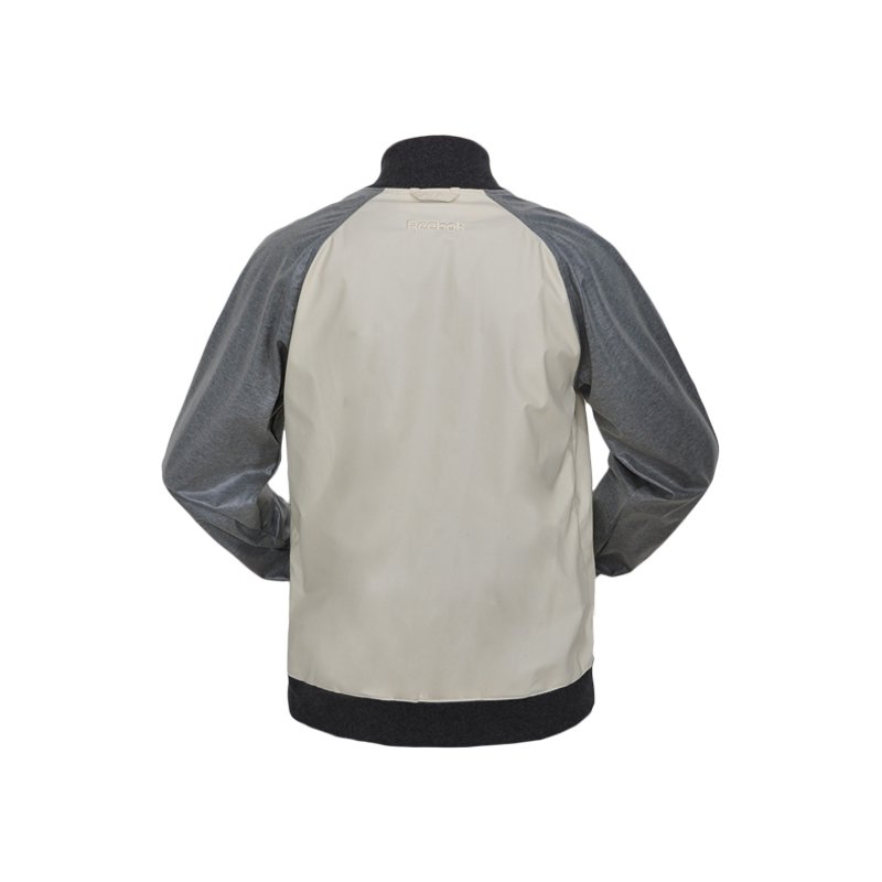 100% Polyester Grey Zipper Jacket-1