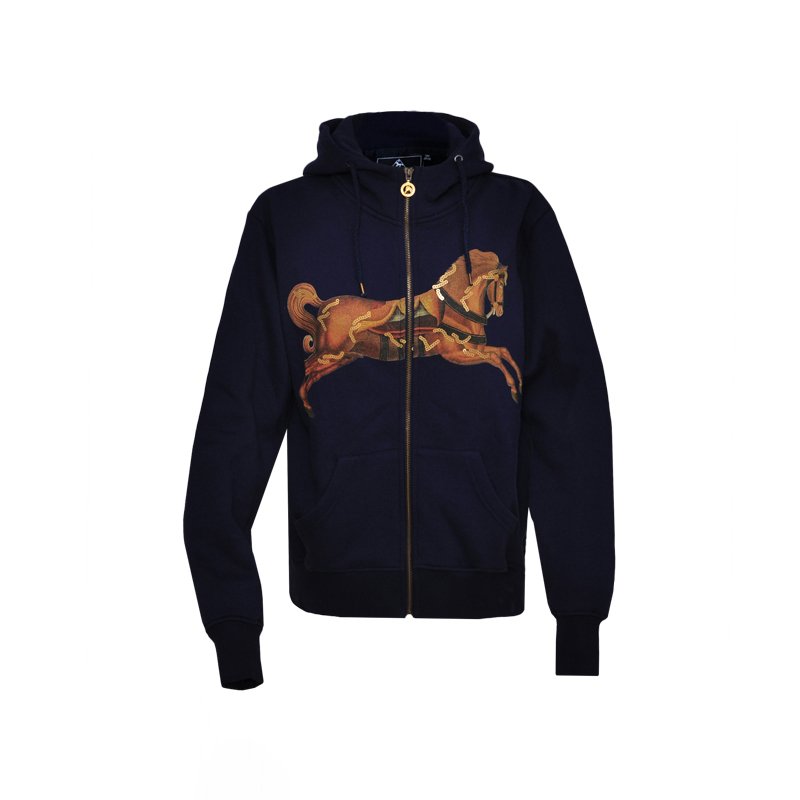 sports zipper jacket with print and embroidery